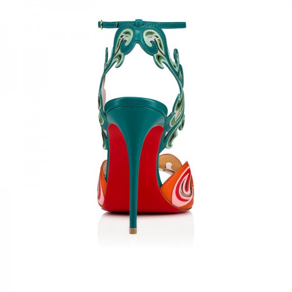 turquoise red bottoms